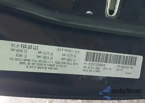 2018 Dodge Charger Daytona Rwd из США, поврежденный, VIN 2C3CDXCT9JH340149